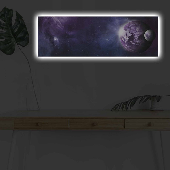Wallity Lienzo Decorativo Iluminado con LEDs 3090NASA-003 Multicolor